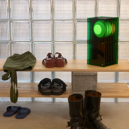LOP Small Rectangle Green Lamp