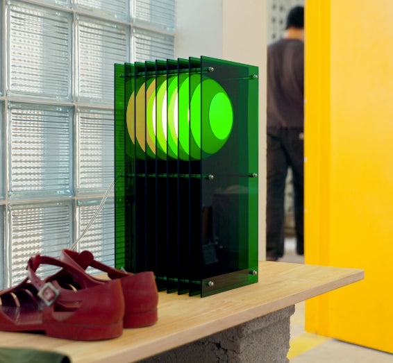 LOP Small Rectangle Green Lamp