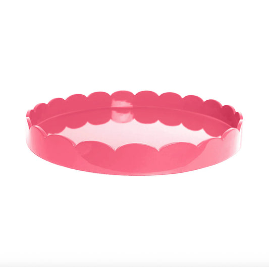 Scalloped Round Medium Tray Watermelon