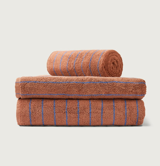 Bongusta Towels Brown & Blue