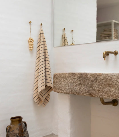 Bongusta Towels Beige & Black
