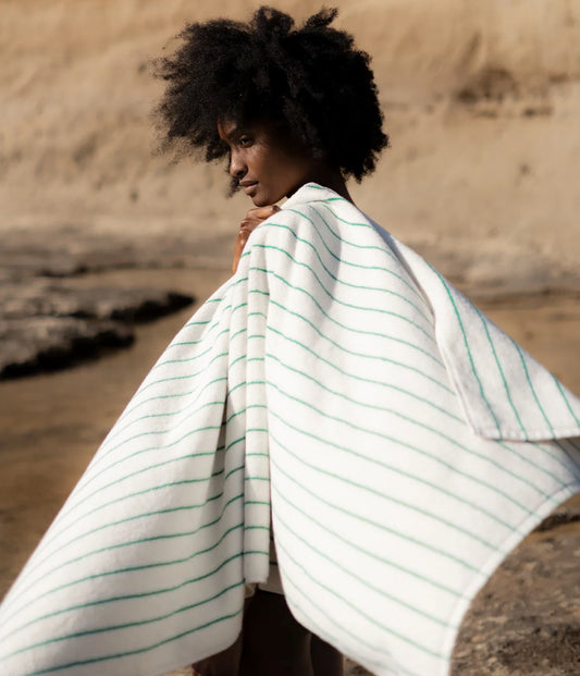 Bongusta Towels White & Green