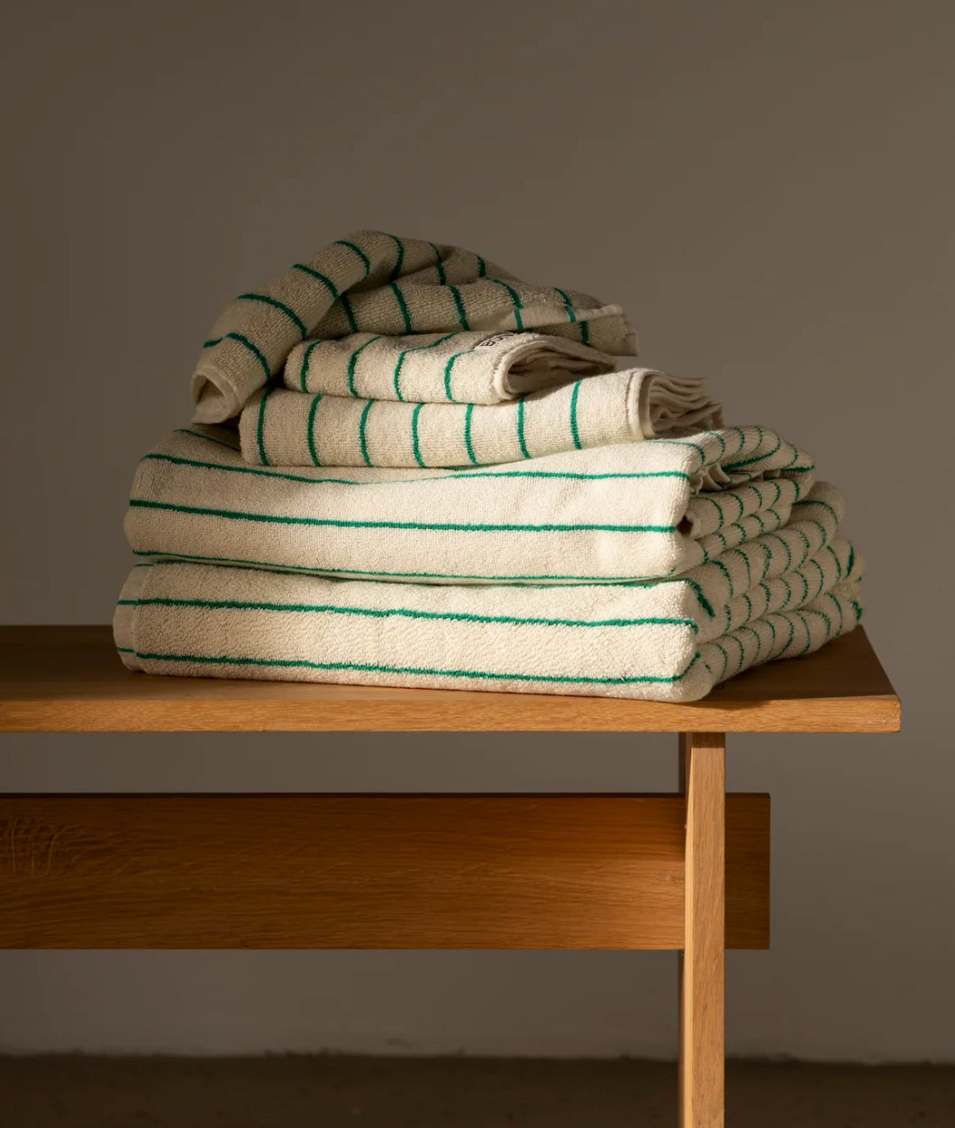 Bongusta Towels White & Green