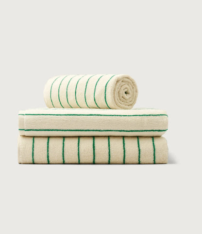 Bongusta Towels White & Green