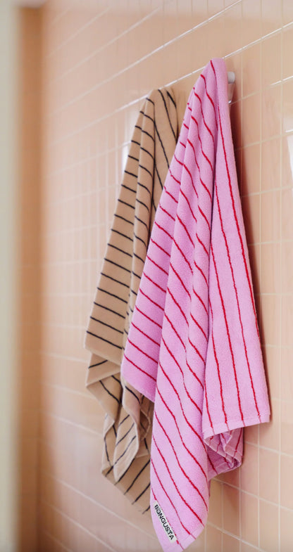 Bongusta Towels Pink & Red