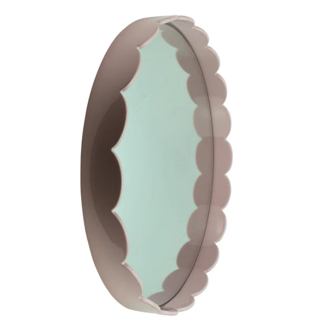 Scalloped Mirror Pink