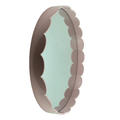 Scalloped Mirror Pink