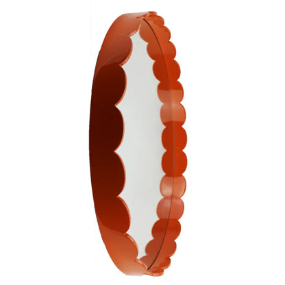 Scalloped Big Mirror Orange