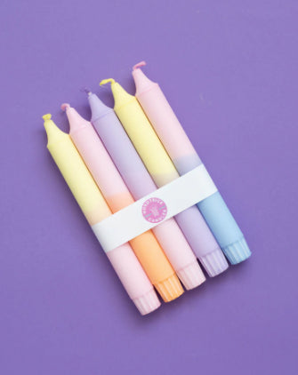 Candles Pastel Party Mix 5-p