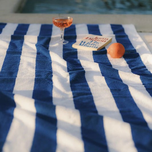 Beach Towel Mediterranean Blue Stripe