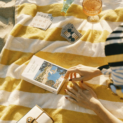 Beach Towel Mimosa Yellow Stripe