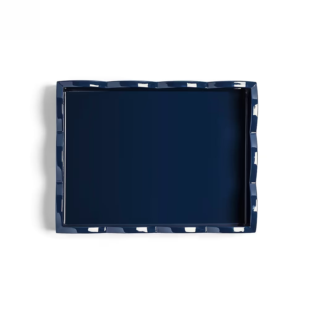Scalloped Tray Pale Denim & Navy