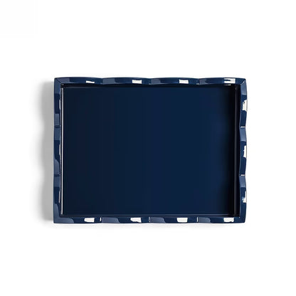 Scalloped Tray Pale Denim & Navy