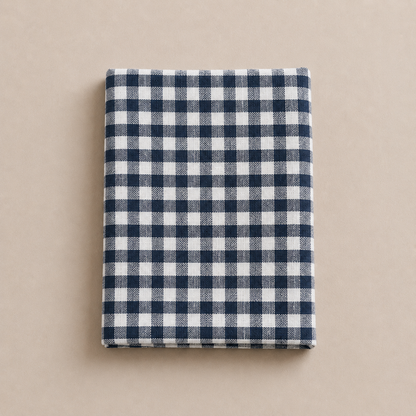 French Linen Table Cloth Anthracite Gingham