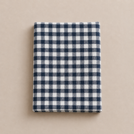 French Linen Table Cloth Anthracite Gingham