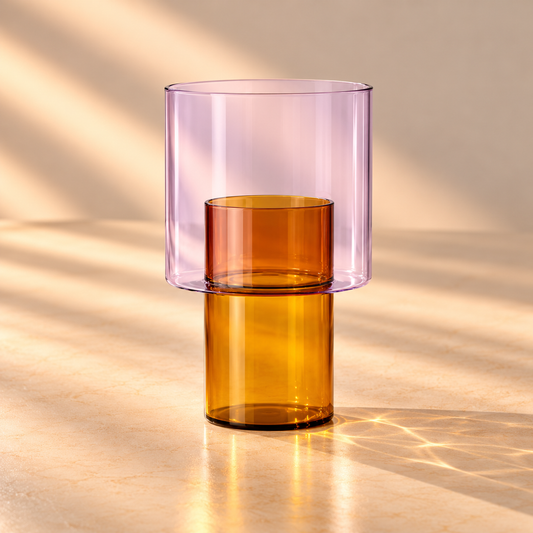 Vase Boreale Amber & Pink