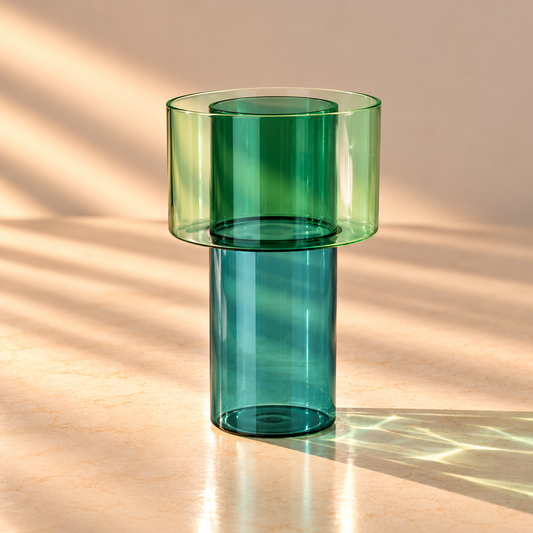 Vase Boreale Petrol & Green