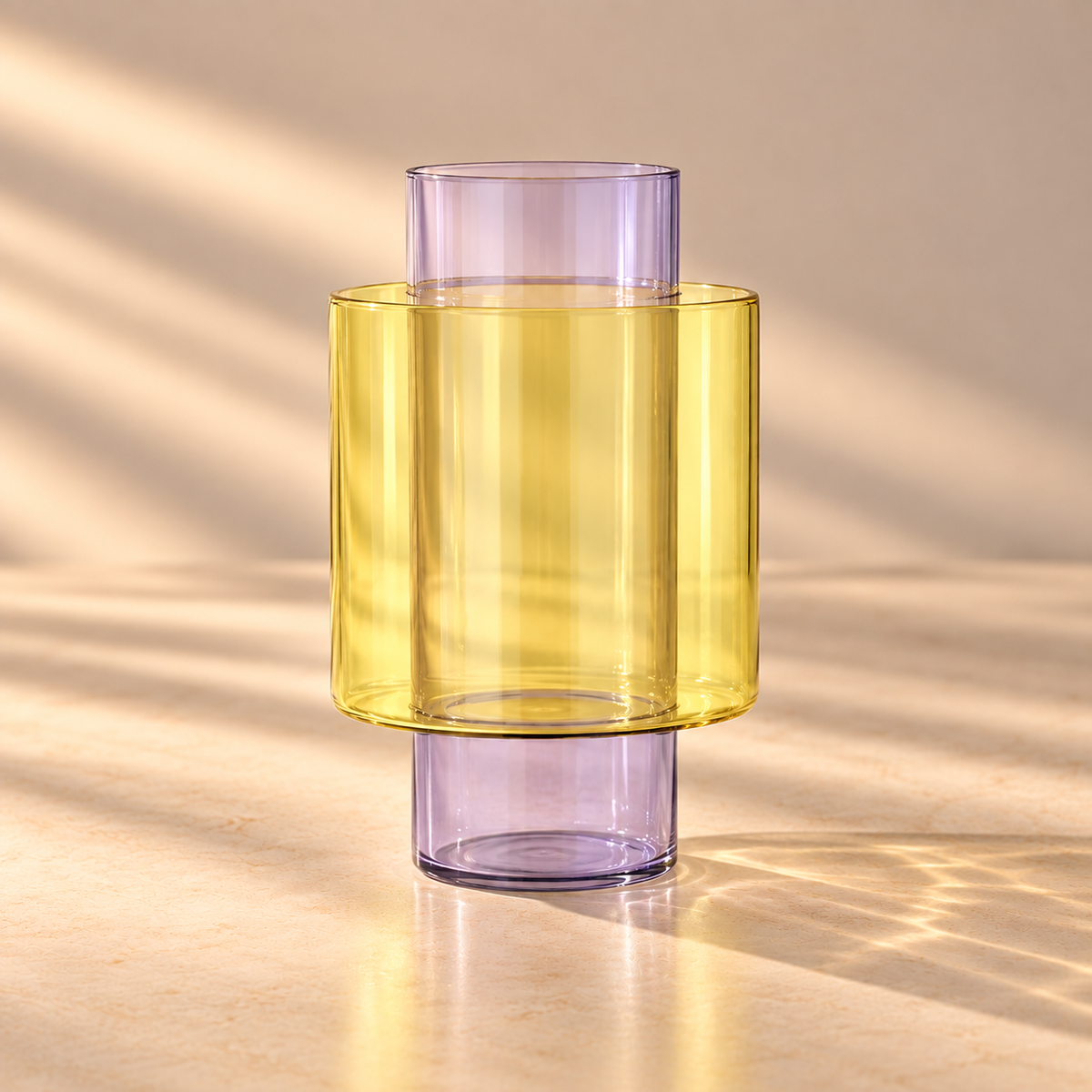 Vase Boreale Yellow & Purple