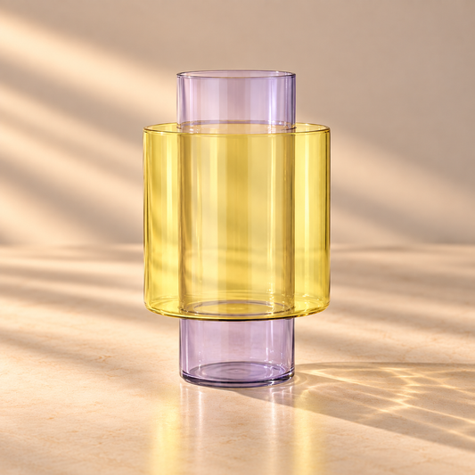 Vase Boreale Yellow & Purple