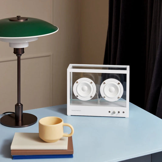 TRANSPARENT Liten høyttaler Hvit