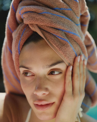 Bongusta Towels Brown & Blue