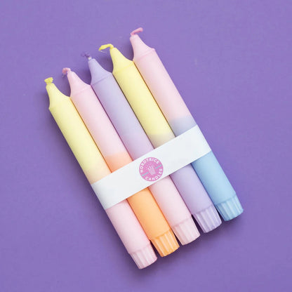 Kerzen Pastell Party Mix 5-teilig