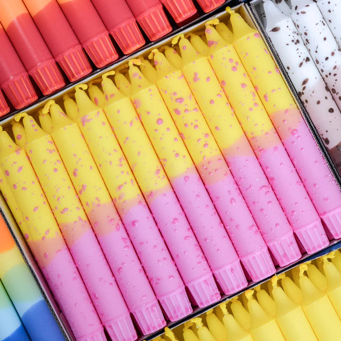 Candles Yellow & Pink Confetti 5-p