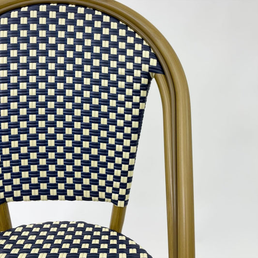 French Bistro Chair Blue 2-p