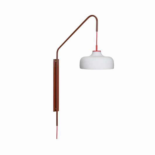 Lampada da parete rossa