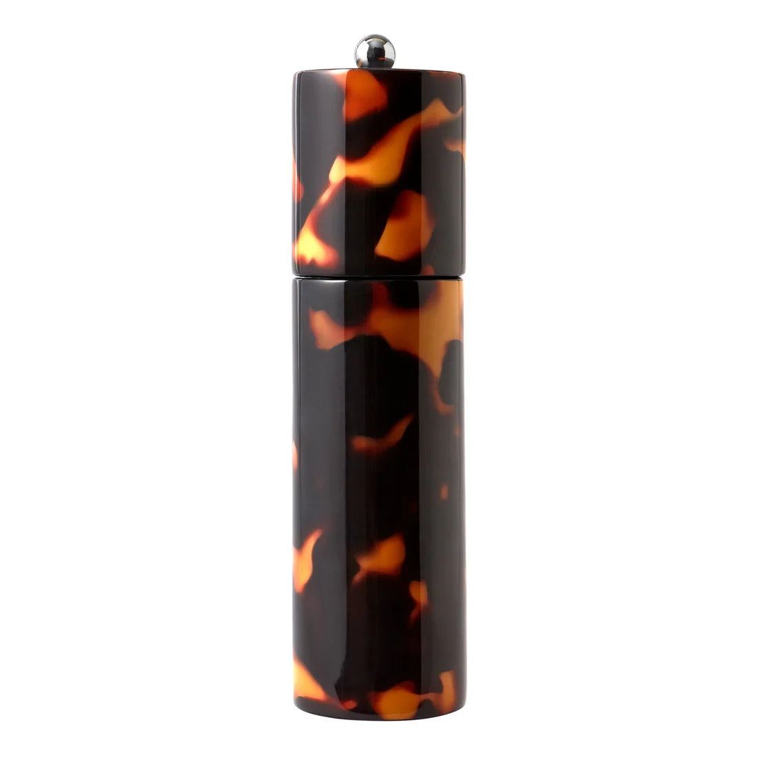 Faux Tortoiseshell Round Column Salt & Pepper Mill