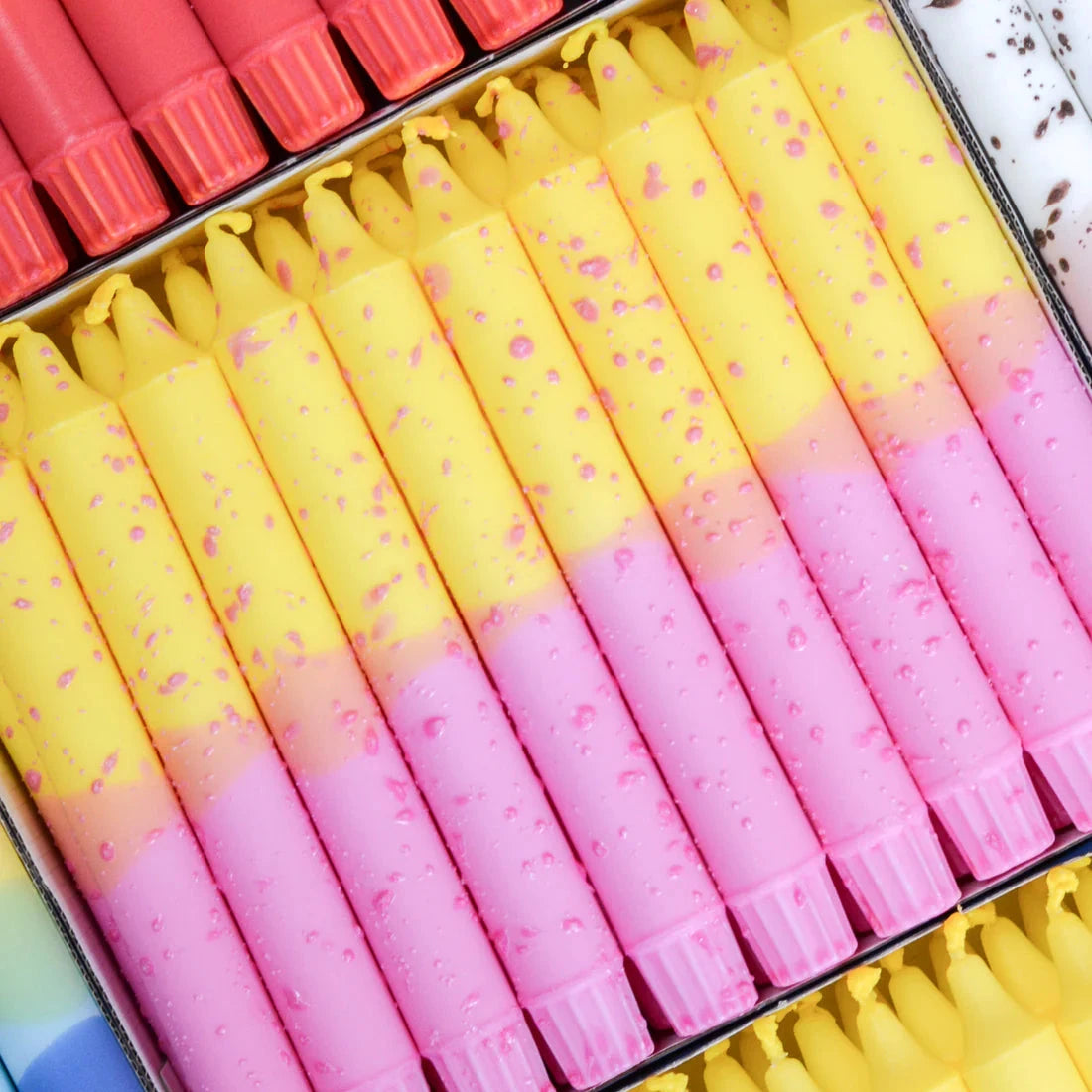 Candles Yellow & Pink Confetti 5-p