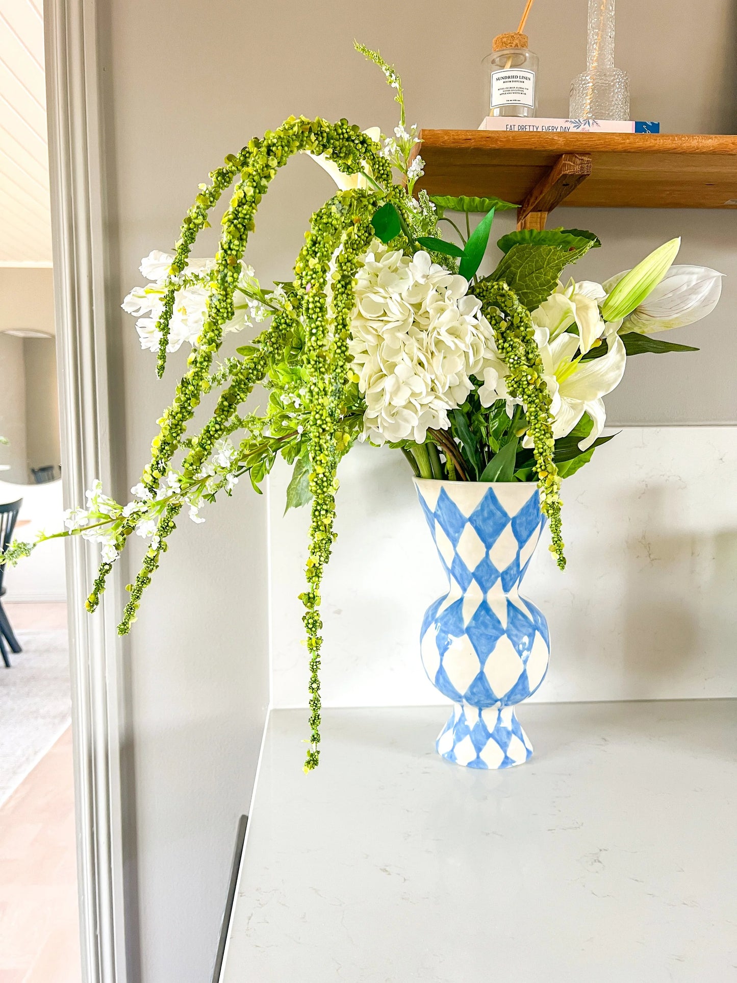 Vase Rhombic Blue