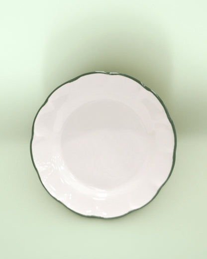 Little Plate Dark Green Line
