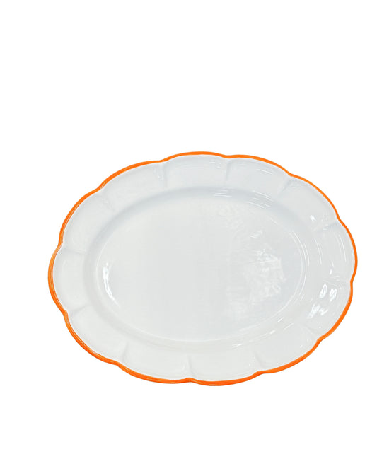 Oval Tray Orange Line