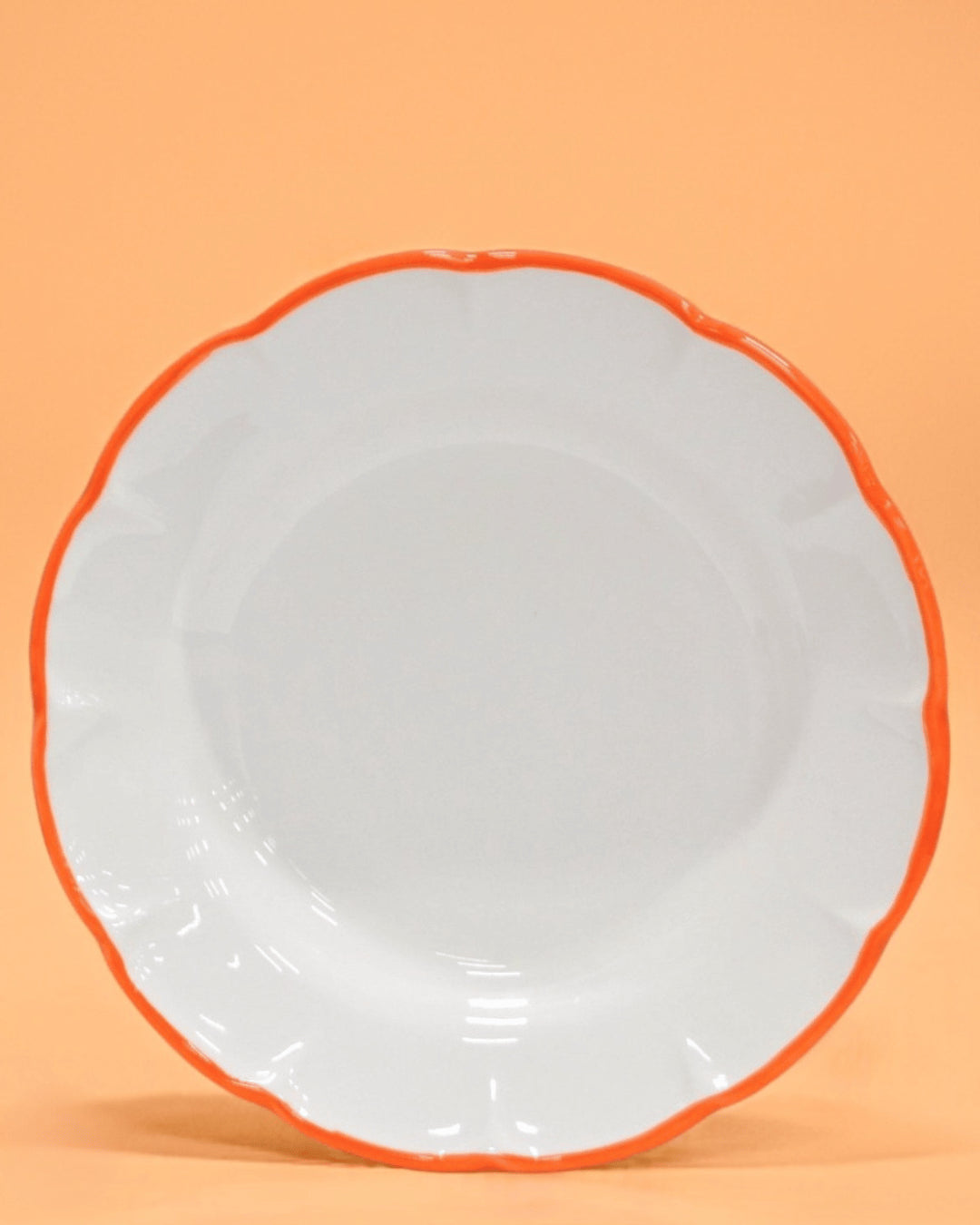 Pasta Plate Orange Line