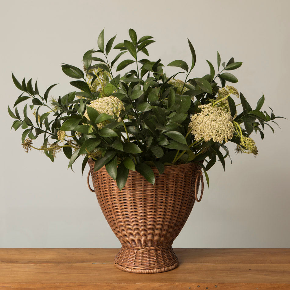 Vase en rotin Ornella marron