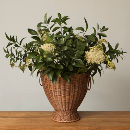 Vase en rotin Ornella marron