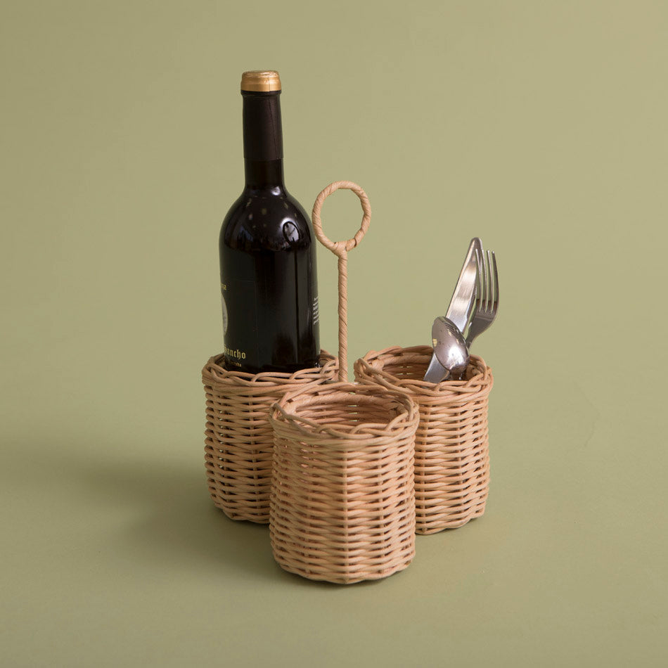 Rattan Cutlery Caddy