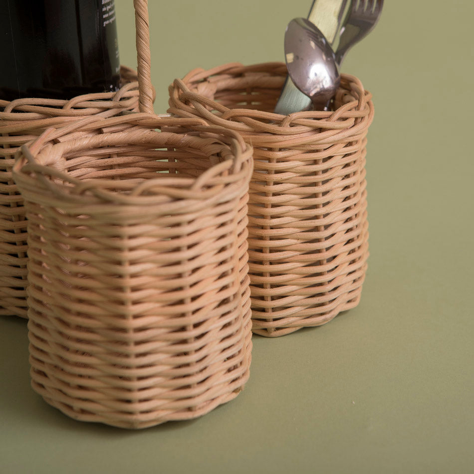 Rattan Cutlery Caddy