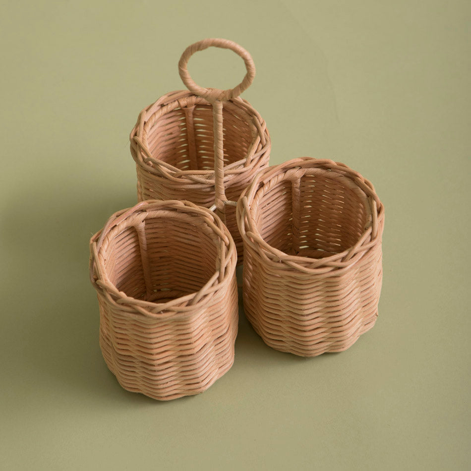 Rattan Cutlery Caddy