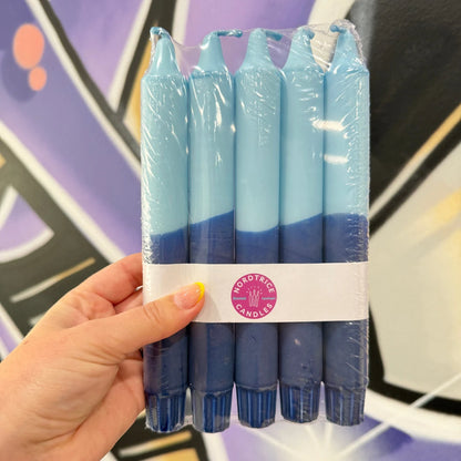 Candles Clear Blue Water 5-p