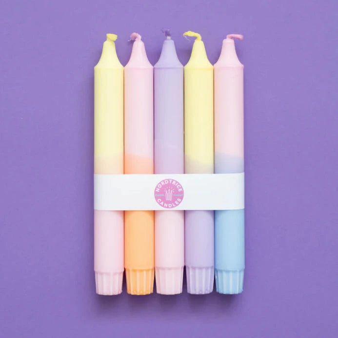 Kerzen Pastell Party Mix 5-teilig