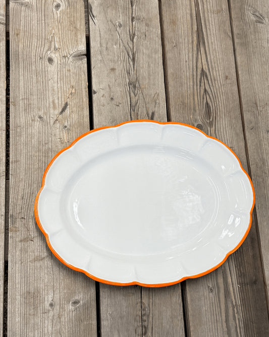 Oval Tray Orange Line