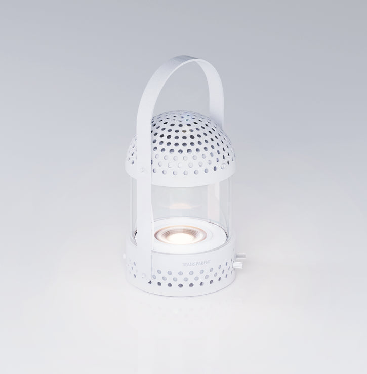 Transparenter Lautsprecher, weiß