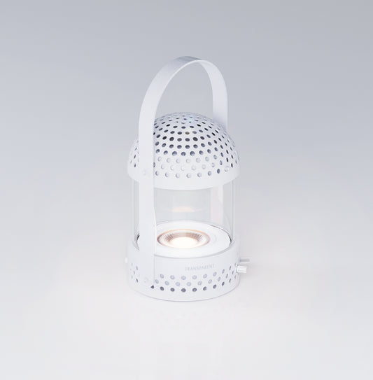 TRANSPARENT lyshøyttaler hvit