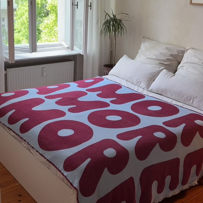 Klekks No. 11 Amore Bordeaux Cotton Blanket