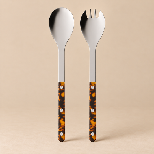 Sabre Paris Salatbesteck-Set, Schildkrötenimitat
