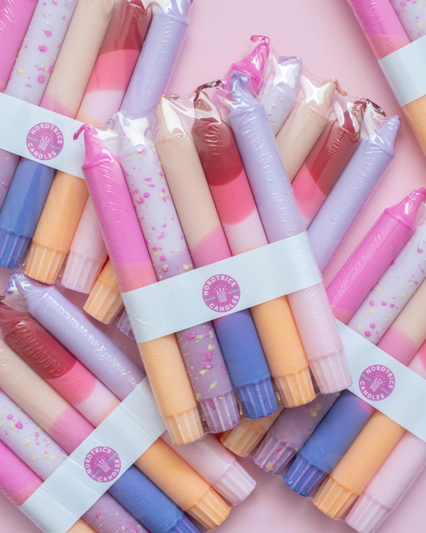 Kerzen Pastell Party Sonnenuntergang Mix 5-teilig