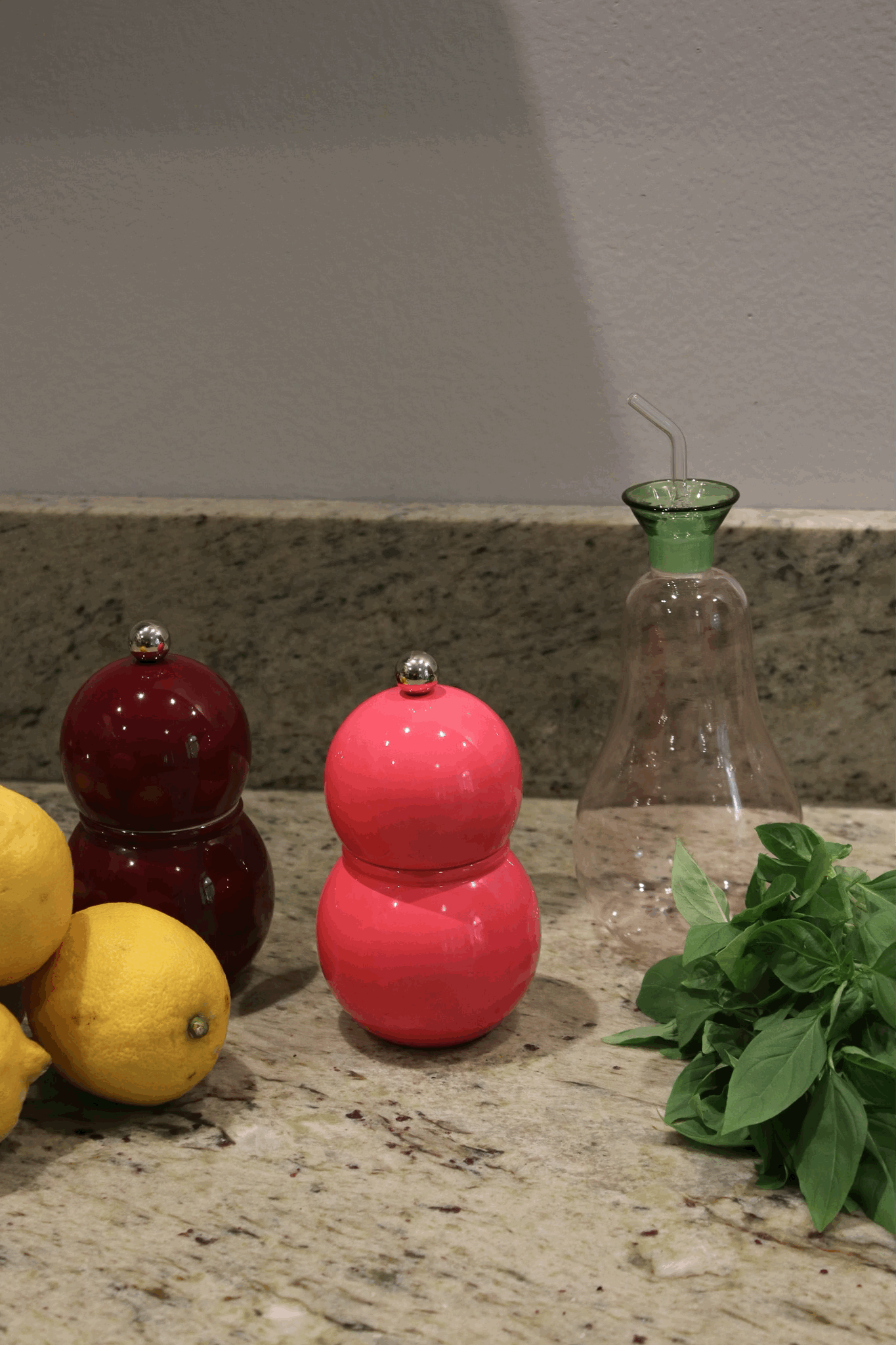 Small Bobbin Salt & Pepper Mill Burgundy